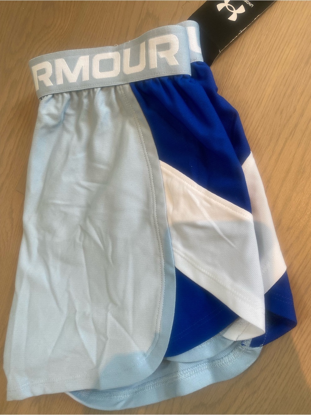 Under Armour Light Blue, Royal Blue & White Athletic Shorts